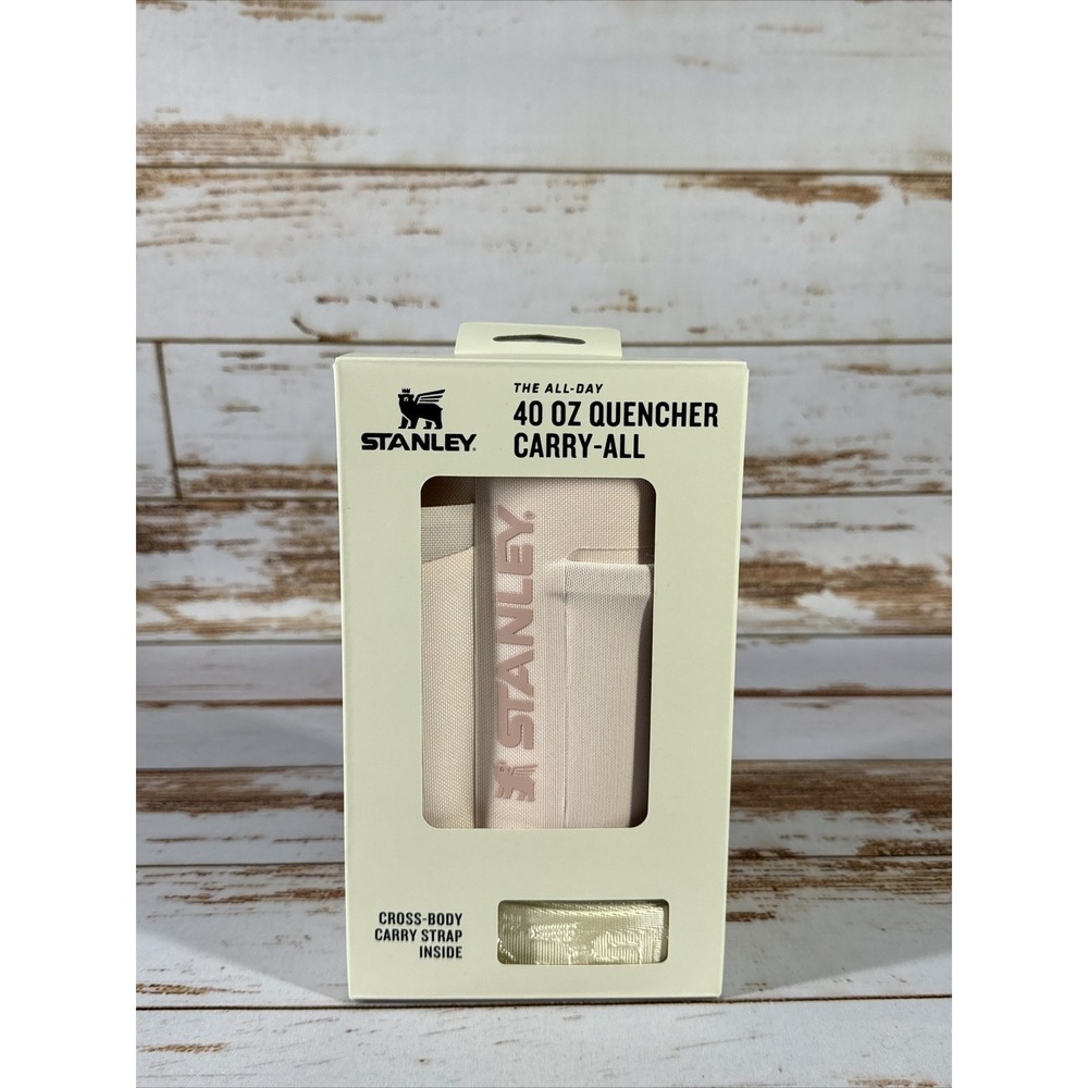 Stanley Quencher Carry‑All Rose Quartz Holds 40 oz Cup New